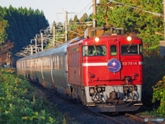2015.09.16 今朝の8009ﾚ：晴天下の寝台列車（１）