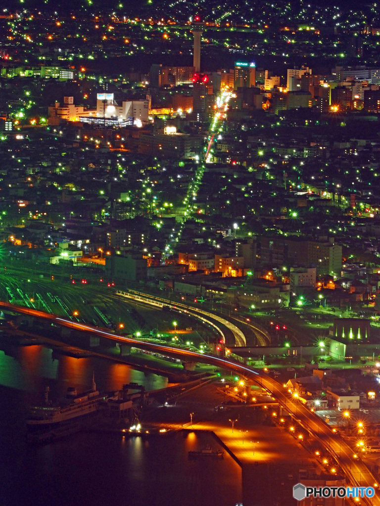 2015.07.04 函館夜景：摩周丸and五稜郭タワーそして凸はまなす♬