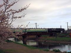 2016.05.01 桜と１番列車