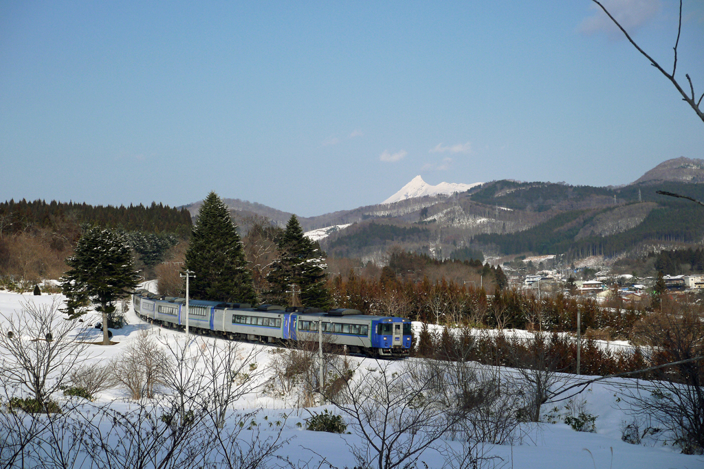 2015.01.04 渡島・駒ケ岳をバックに♪