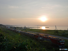 2015.08.05 函館山の真上に昇る朝陽を浴びて♪