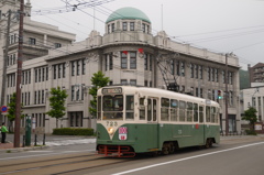最初の撮影スポット　旧丸井今井百貨店前（十字街電停付近）