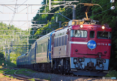 2015.07.07 今朝の8007ﾚ：七夕の朝・Ｓ字を駆ける！