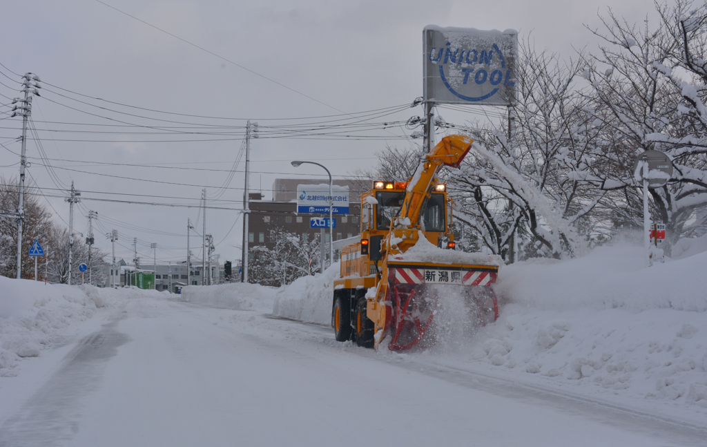 除雪中