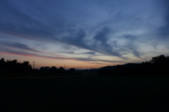 寂しげな夕景
