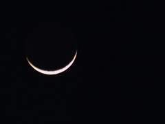 初めて撮った月