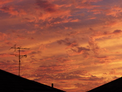 焼けた空