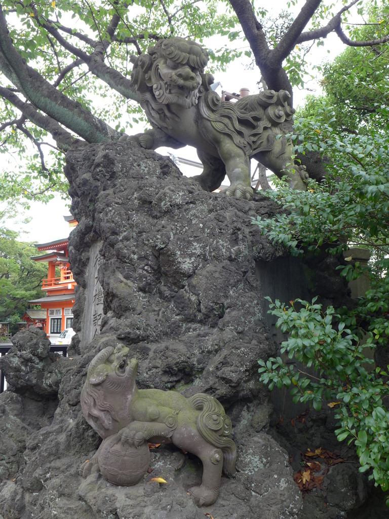 親子獅子像