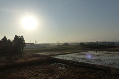 春霞？の朝