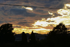 輝く西空
