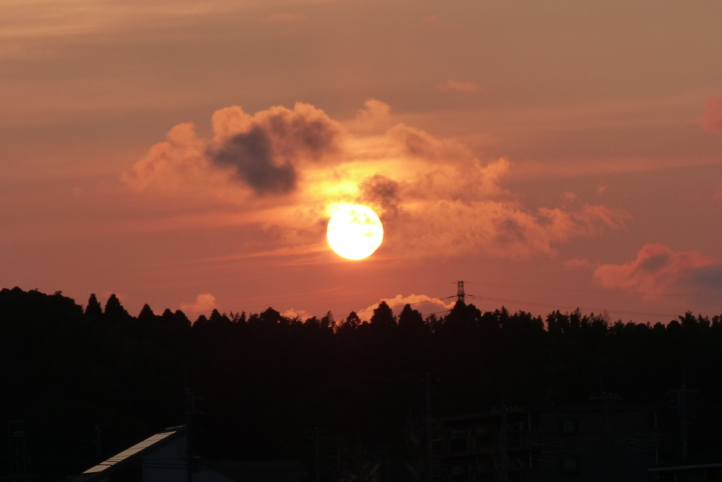 沈みゆく夕陽