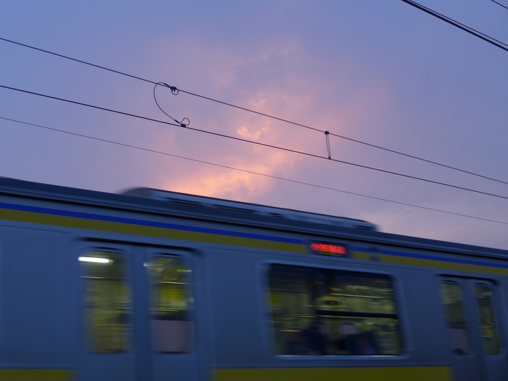 夕暮れの下り線　２