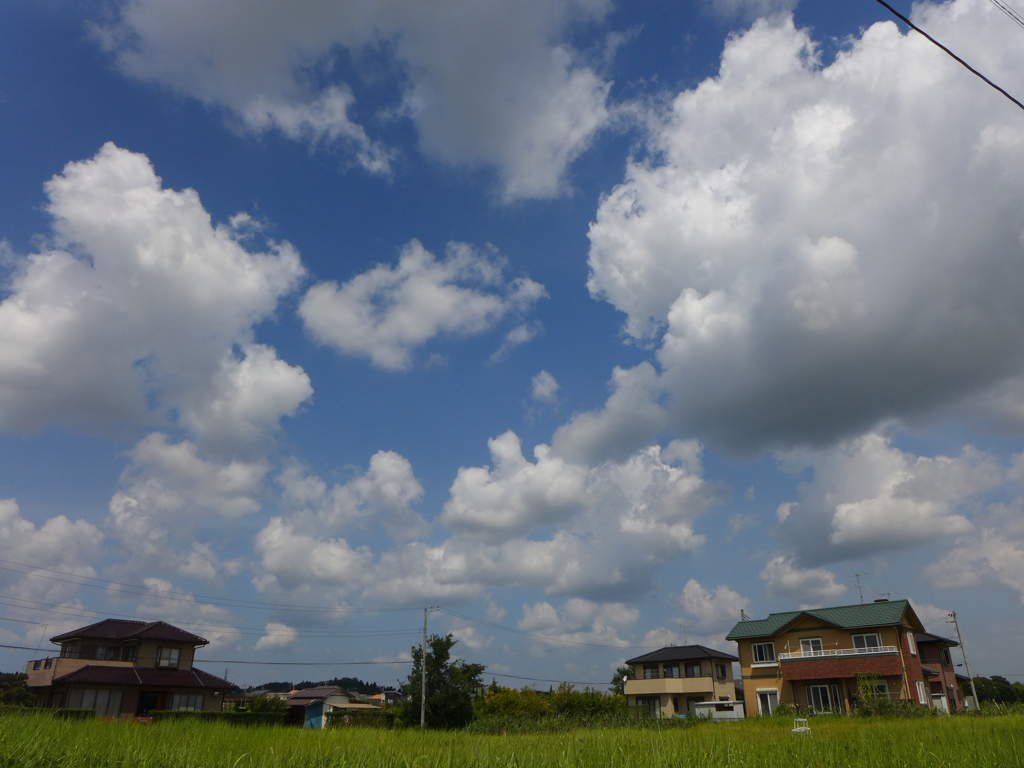 襲い掛かるような雲