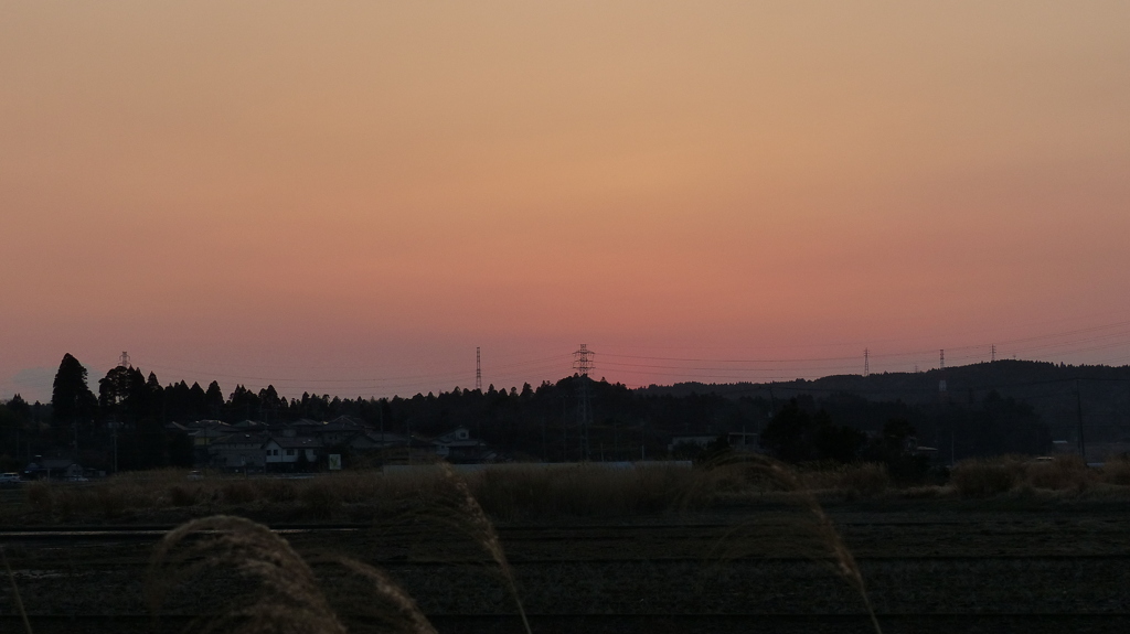 茜色の空