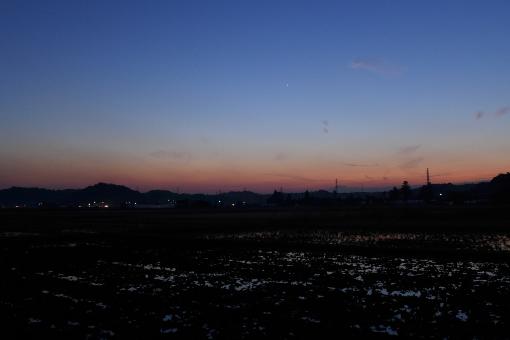 冬の西空