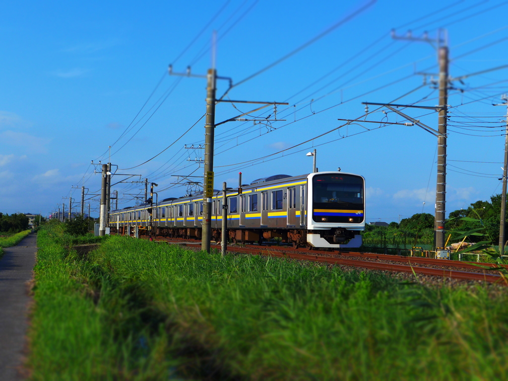 ジオラマ風電車