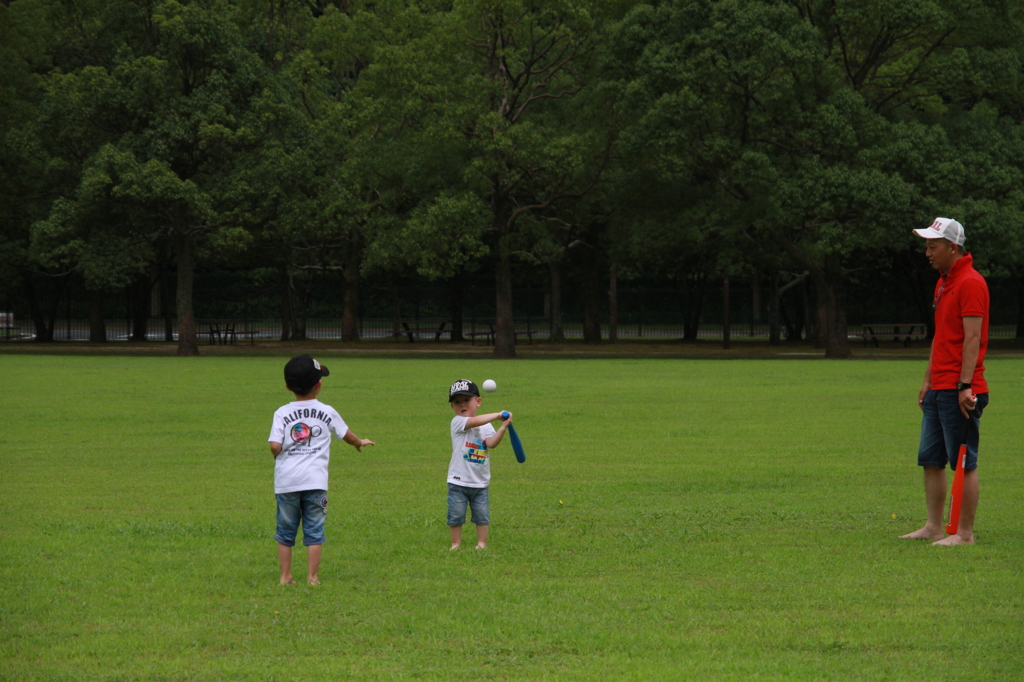 親子３人で