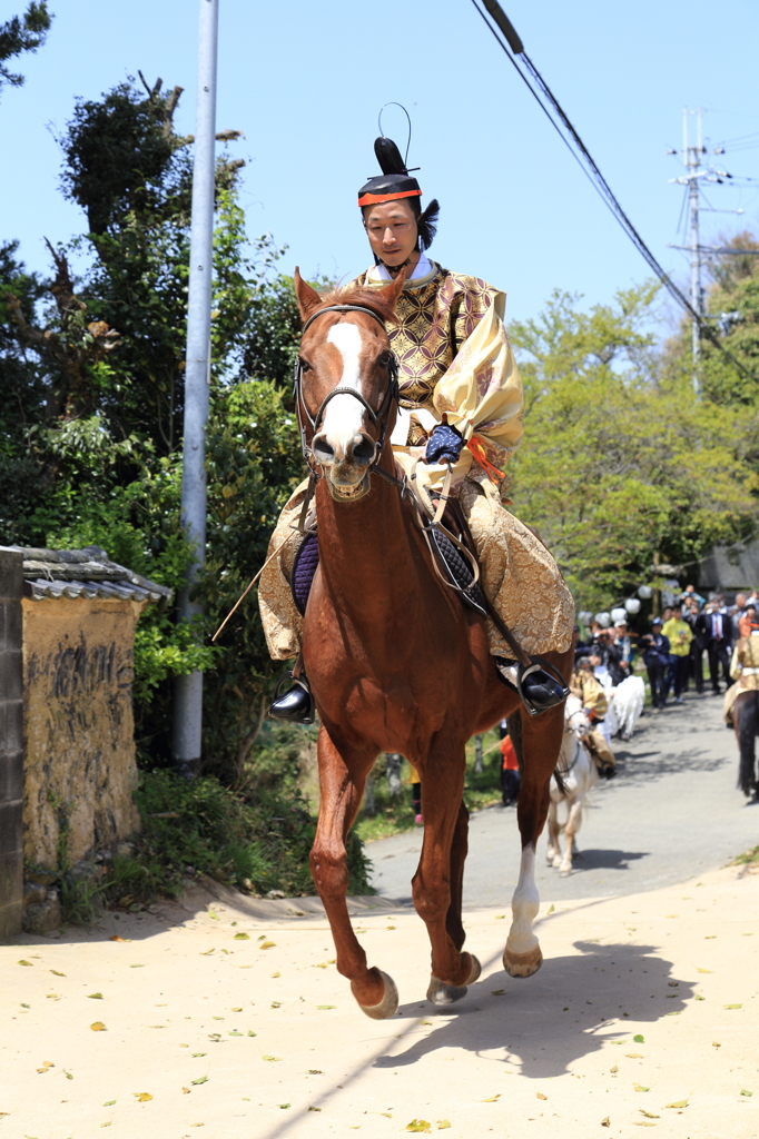 広峰神社　走馬式　やっぱり来てるよ。