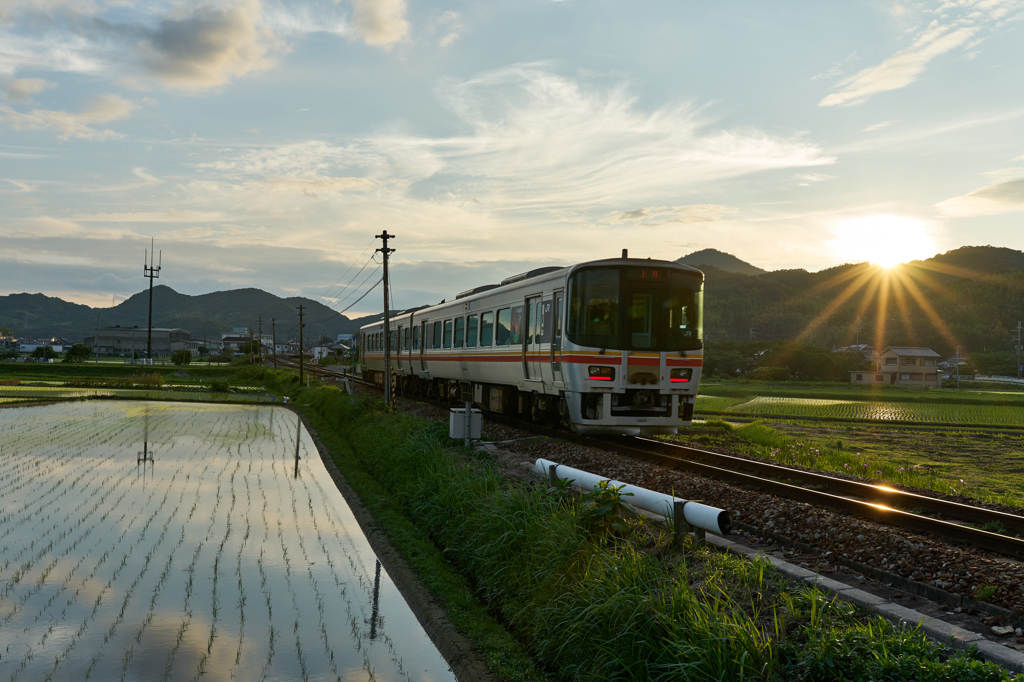 入梅の夕景を走るⅡ