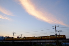 陽に染まりながら