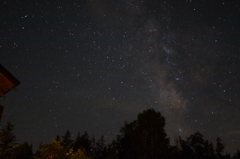 夏の開田高原の夜空