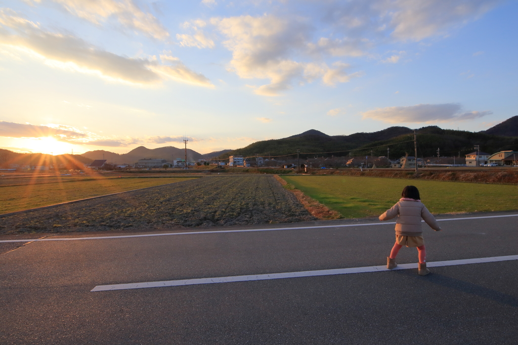 夕陽が出た！！