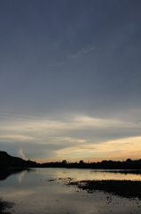 雷鳴轟く夕暮れ