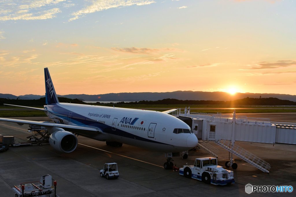 夕暮れのエアポート