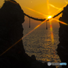 夫婦岩の夕日２