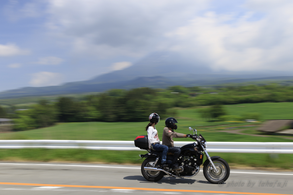 君とバイクと富士山と(^^♪