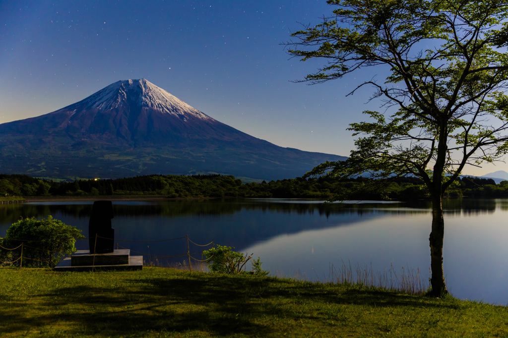 月影の湖畔にて