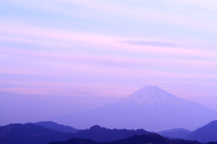 夕霞に浮かぶ