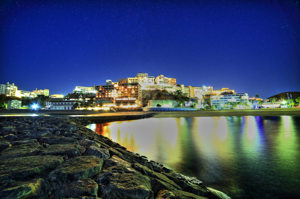 西浦温泉の煌めき(HDR)