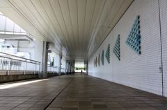 横浜の高層住宅団地で。