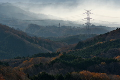 八溝山系冬に入る