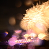 雨と花火の競演