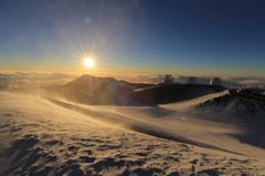 マウナ・ケア山頂からの夕日