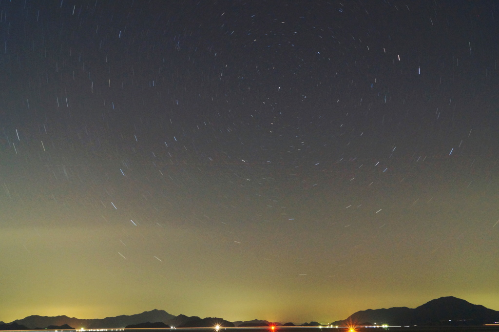 瀬戸内海の北の星空