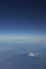 機上からの霊峰富士