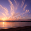 夕暮れの海