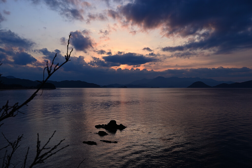夕暮れの海