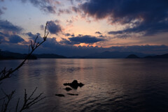夕暮れの海