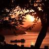夕暮れの海