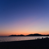 夕暮れの浜辺