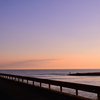 夕暮れの河口