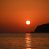 夕暮れの海