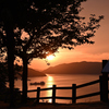 夕暮れの海