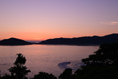 夕暮れの海