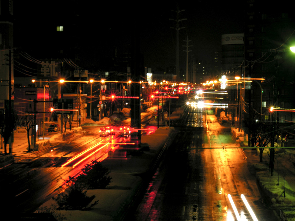 夜中の光線