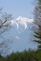 八ヶ岳側から望む甲斐駒ケ岳